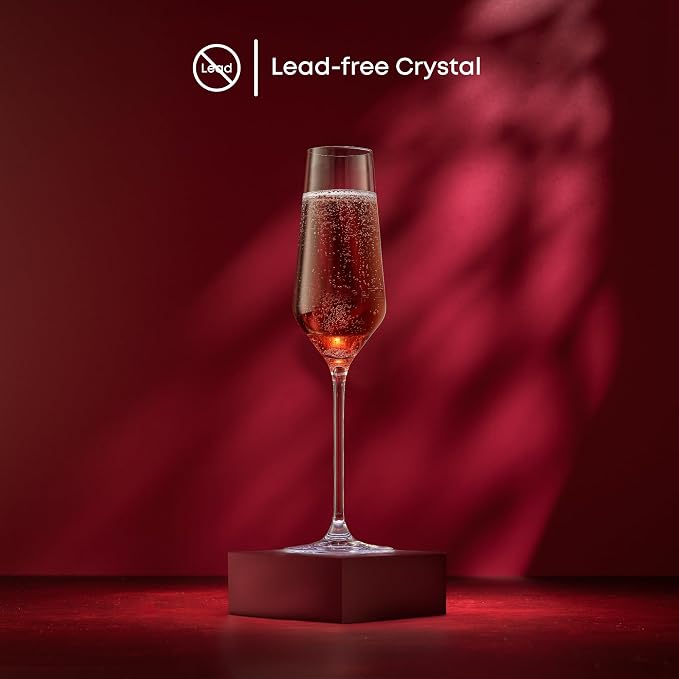 JoyJolt Champagne Glasses Layla Collection, Sparkling Wine, Anniversaries - Image 6