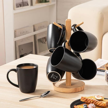 vancasso PLAYA Ceramic Coffee Mug Set of 6, 16 Oz Tea Cups - Image 5