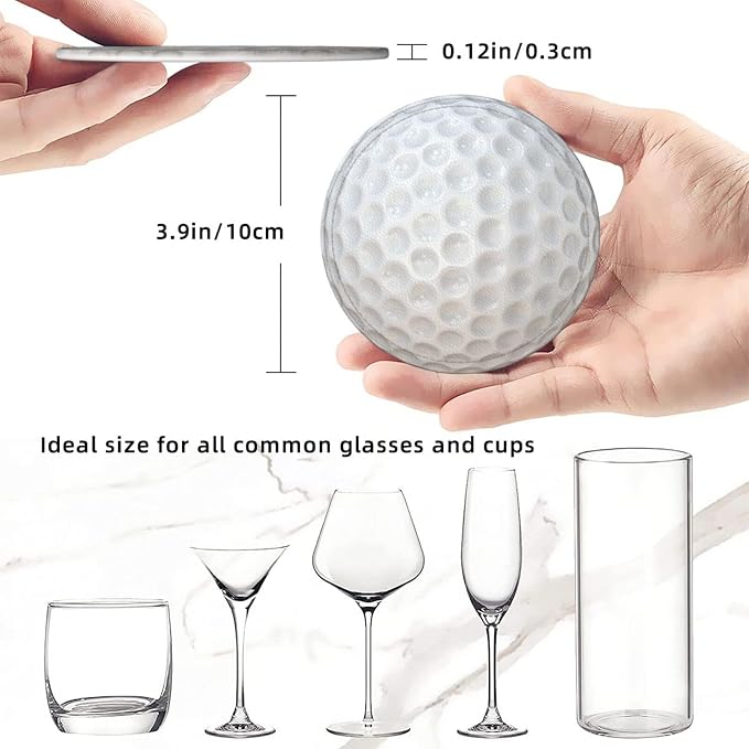Coasters for Drinks with Holder Round Leather Coasters Set of 6 Cups Mugs Mat - Image 4