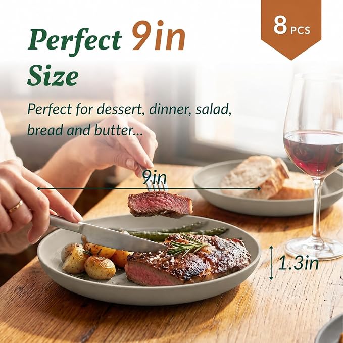 Deep Dinner Plates Set of 8 Alternative - Image 2