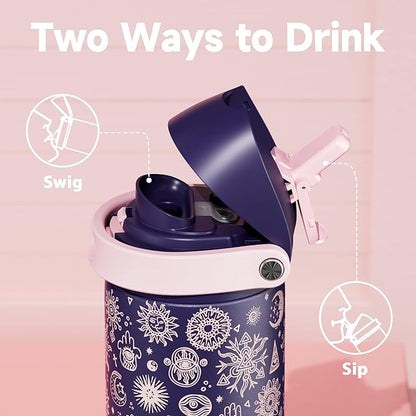 24 oz Insulated Water Bottle for Women: Meoky Stainless Steel Metal Water Bottle - Image 2