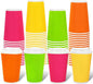 Whaline 100 Pcs Neon Color Disposable Coffee Cups by Whaline