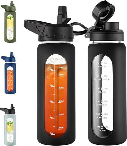 CIVAGO 24 oz Glass Water Bottle by CIVAGO