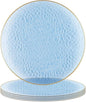 PARTY BARGAINS 13-Inch Charger Plates - 4 Pack, Hammered Blue Gold Rim, Heavy-Duty Disposable Chargers for Elegant Dining - Ideal for Weddings and Formal Events