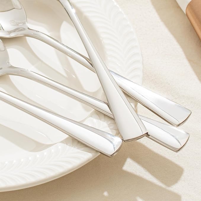 Stainless Steel Teaspoon Set, 6 Piece. | Dishwasher Safe Silverware. Mirer - Image 2