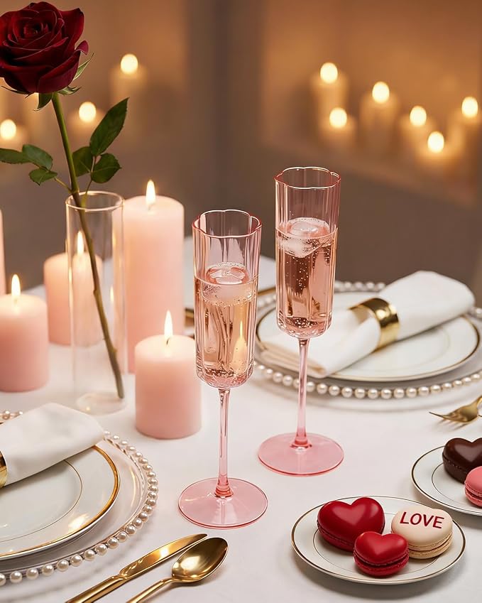 Ciaell 24 Pack Pink Plastic Champagne Flutes - Image 9