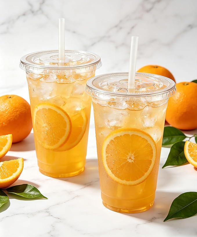 Ginkgo 50 Pack 24 oz Clear Plastic Cups - Image 4