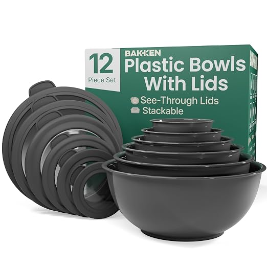 Bakken Master 12 Piece Plastic Nesting Bowls by BAKK%C3%8BNMASTER