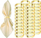 Gold Napkin Rings-40 Pcs Stainless Steel Napkin Rings | Metal Napkin Ring by GERILKAI