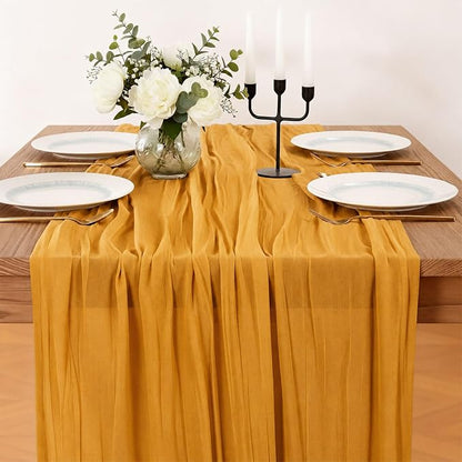 Cheesecloth Table Runner, 120 Inch 10 FT, 35x120 Inches Boho Rustic Cheesecloth - Image 8