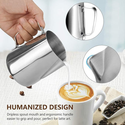 HOOMIL Milk Frothing Pitcher, 12oz/20oz/32oz 304 Stainless Steel | Steaming - Image 4