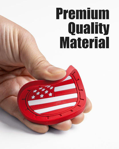 4 Pack Car Cup Coasters, Universal American Flag Non-Slip Silicone Cup Holder Inserts, Car Interior Accessories, Red