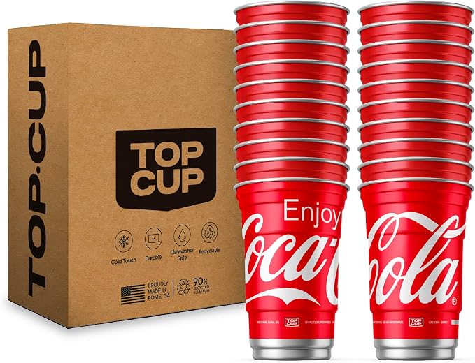 Top Cup – 20 Ounce, Officially Licensed Coca-Cola Aluminum Party Cup | by TopCup