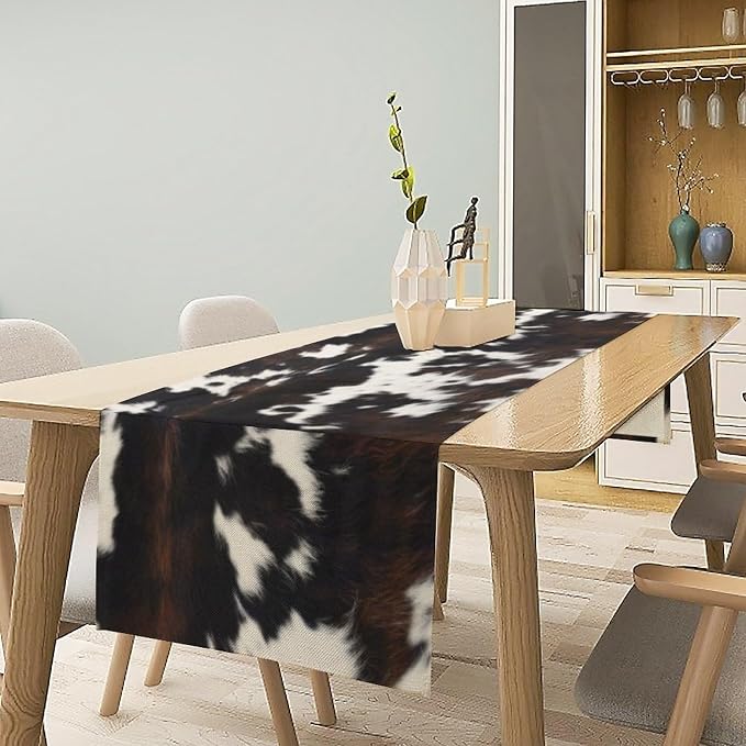 Cow Print Table Runner, 13x36 Inch - Image 2