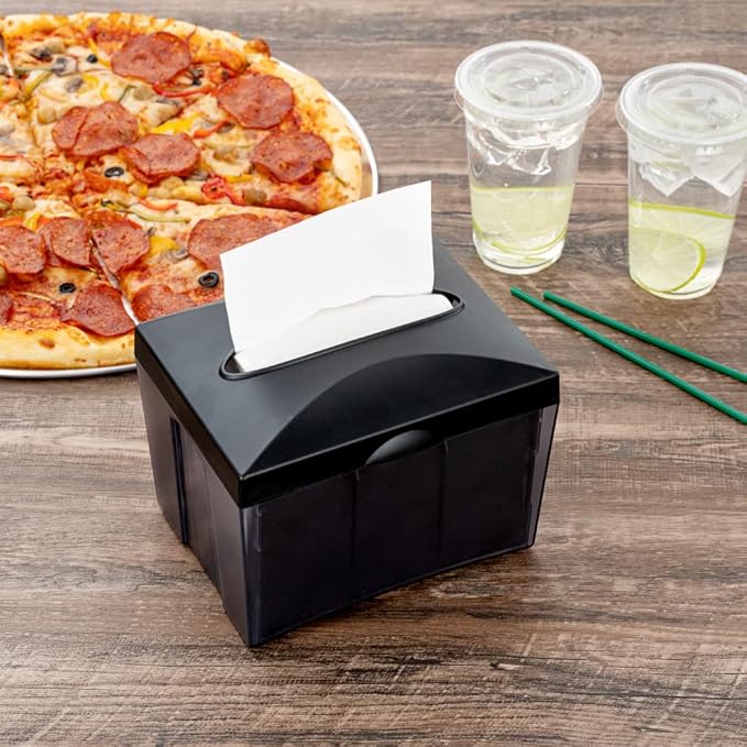 Restaurantware 7.5 x 6 x 6.3 Inch Napkin Holders 1 Rectangle Napkin Dispenser - Image 4
