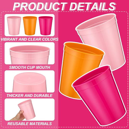 Yungyan 24 Pcs Reusable Plastic Cups 16 Oz Baby Shower Cups - Image 4