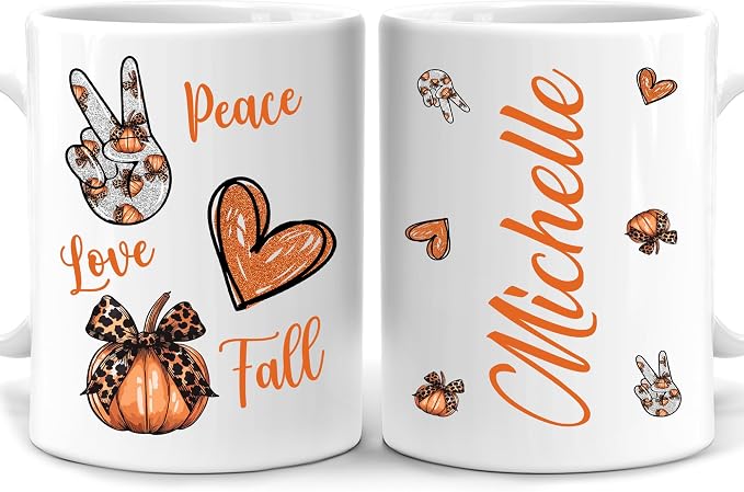 Hyturtle Personalized Fall Autumn Mug Gifts by Hyturtle