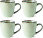 GBhome Ceramic Coffee Mugs Set of 4, 12oz Stoneware Coffee Mugs Set by GBhome