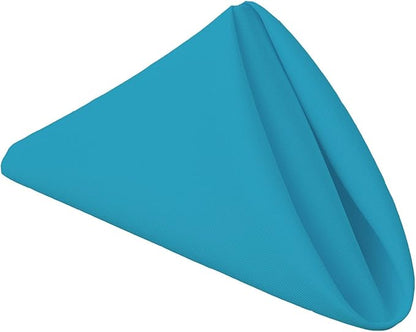 Gee Di Moda Cloth Napkins - 17 x 17 Inch Caribbean Dinner Napkins - Set of 12 Soft & Absorbent Washable Fabric Cloth Table Napkins with Hemmed Edges for Hotel Restaurant, Holiday Parties & Wedding