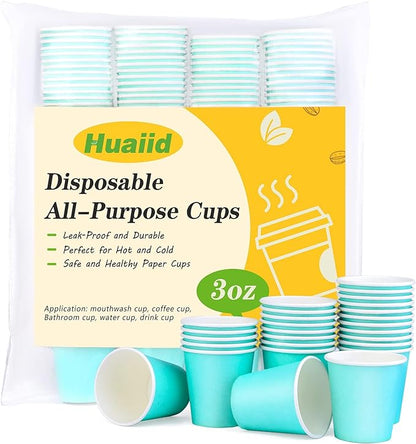 200 Pack Bathroom Cups 3 oz, Paper Cups Disposable Mouthwash Cups | Bathroom by Huaiid