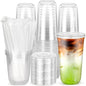 100 Pack 20 oz Round Bottom Plastic Cups by Etersky