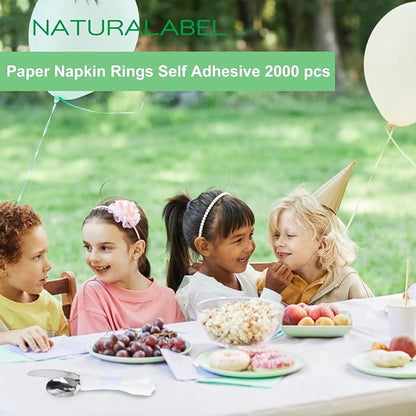 Self-Adhesive Napkin Bands, elegant table setting, - Image 4