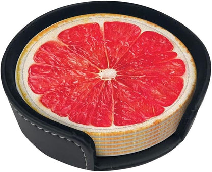 6 Pack Pink Grapefruit Slice Coaster - Image 2