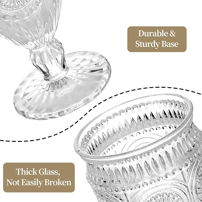 Darlion Goblets, Water Glasses, Goblet Glasses, Food-Grade Glass, Thick Glass - Image 7