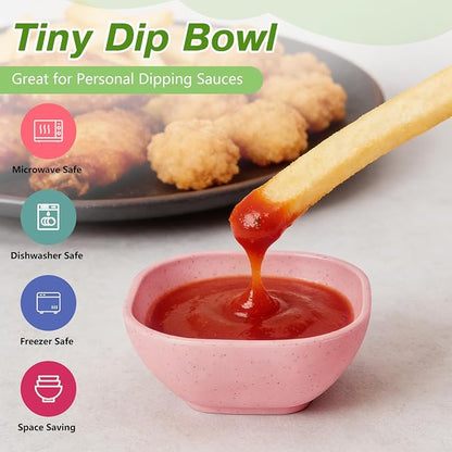 SHECIPIN 12 Pack Unbreakable Dipping Bowls, 4.5 OZ Soy Sauce Dishes，dipping - Image 6