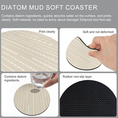 Modern Geometric Coasters Set of 2 Absorbent Coasters - Image 5