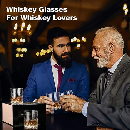 Hlukana Luxury Box Old Fashioned Whiskey Glasses Set of 4, 11 OZ Cocktail - Image 6