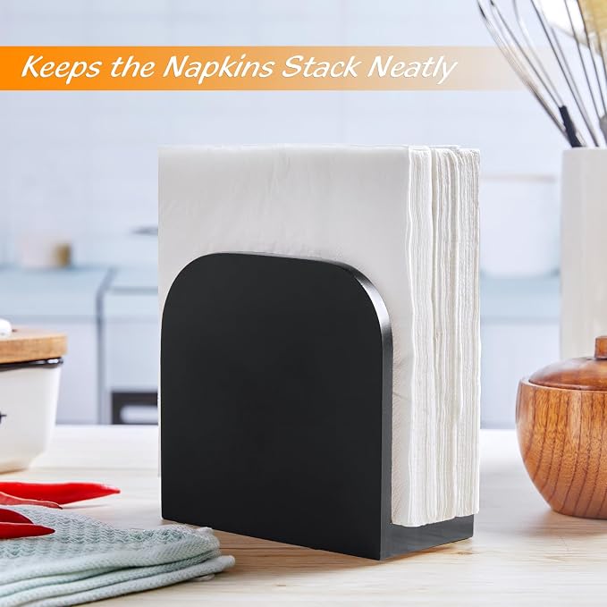 ALELION Black Napkin Holder for Table - Image 4