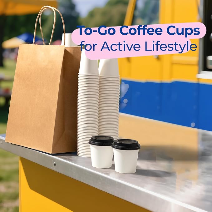 Fit Meal Prep 100 Pack 4 oz Disposable Coffee Cups - Image 7