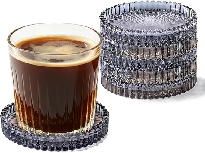 Coasters Set of 6 for Drinks, 3.8 Inch Large Coasters for Coffee Table by Unknown