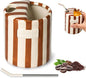 Ceramic Coffee Mug with Sip Hole, 10oz Retro Striped Coffee Cups, Cute Ceramic by Unknown