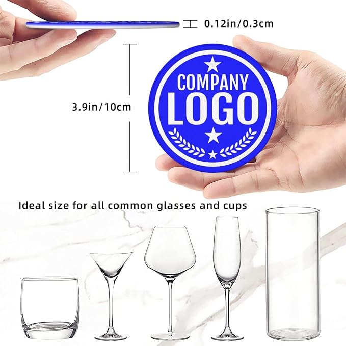 Custom Leather Coasters with Logo - Image 8
