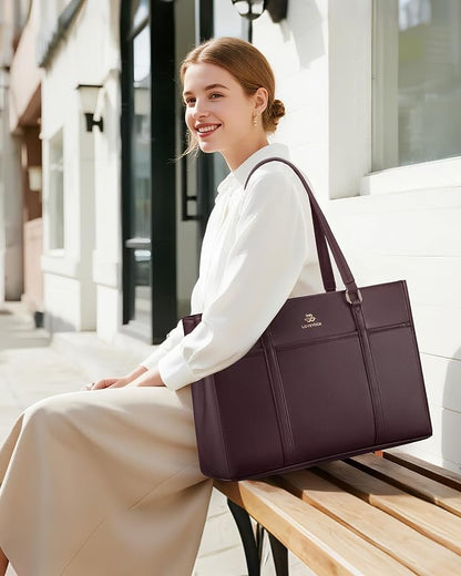 LOVEVOOK Lunch Bag for Women, Work Laptop Tote Bag - Image 2