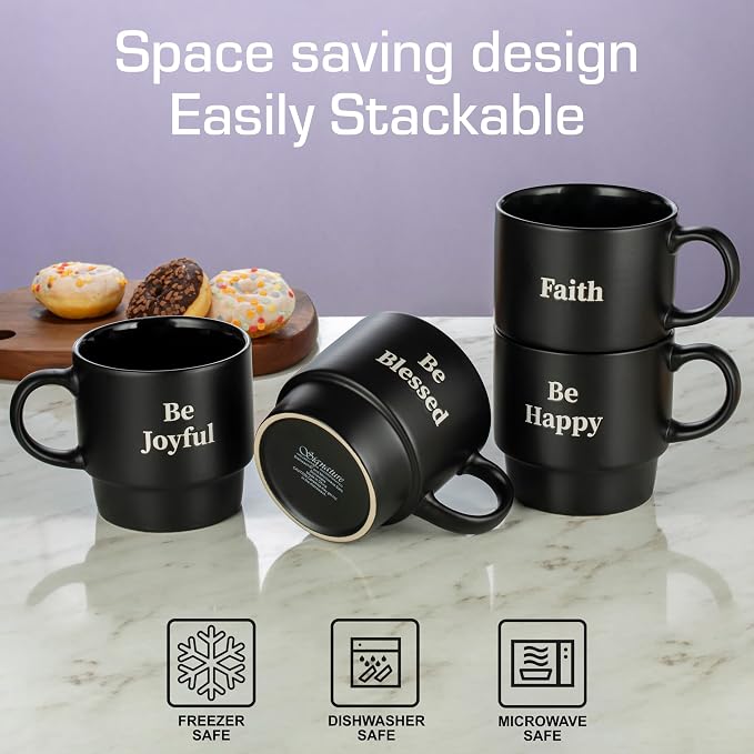 Signature Housewares Stackable Coffee Mug Tower Set - Image 5