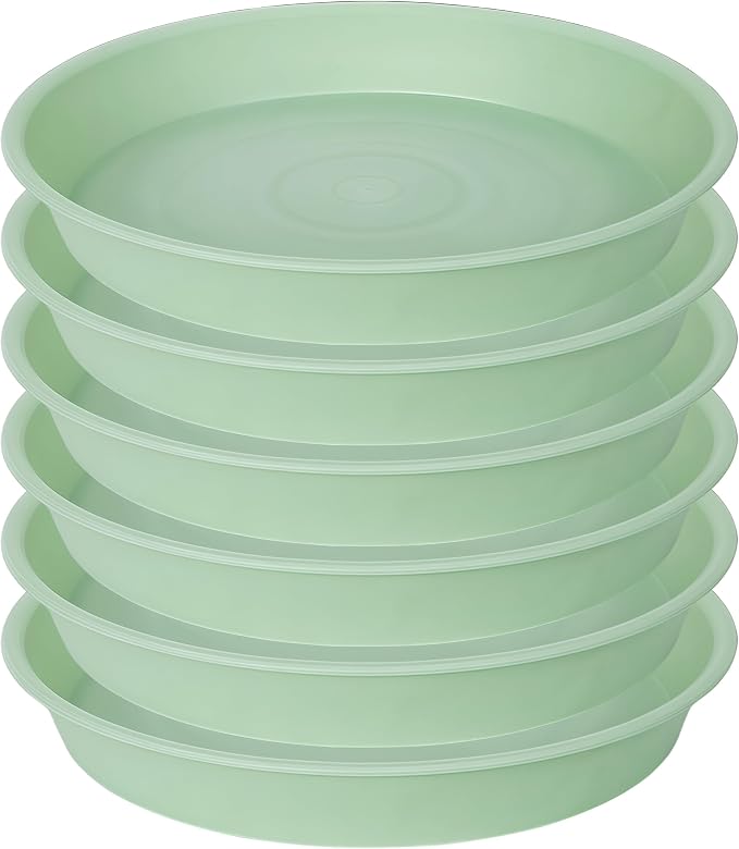 6 Pack of 6 inch Plant Saucer Drainage Tray, 4 5 7 8 10 12 13 15 17 19 inch by Bleuhome