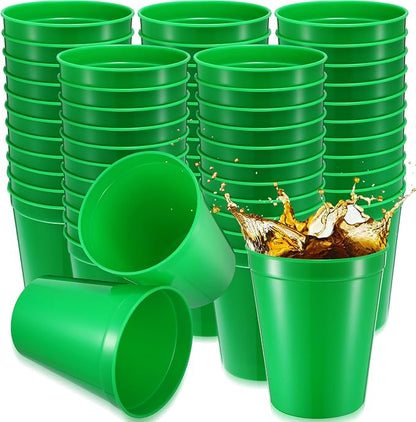 Yungyan 100 Pack 16 oz Stadium Cups Reusable Plastic Cups Blank Drink Stadium by Yungyan