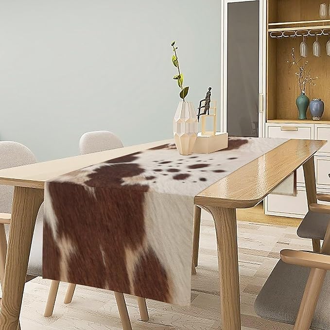 Cow Print Table Runner, 13x60 Inch - Image 2