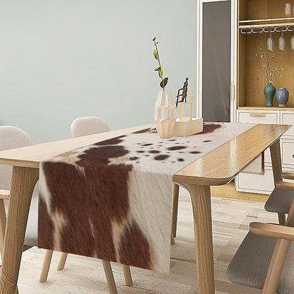 Cow Print Table Runner, 13x36 Inch - Image 2