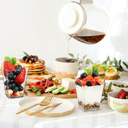Eupako 100 Pack 5 oz Square Clear Plastic Dessert Cups Small Clear Plastic - Image 6