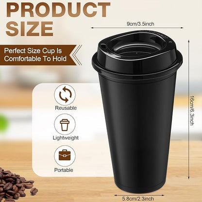 Honeydak 45 Pack 16 oz Reusable Coffee Cups - Image 3
