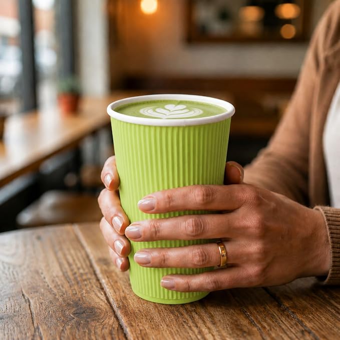 Restaurantware Coffee Cups 500 Pack of 16 oz Ripple Wall Insulated Coffee Cups - Image 5