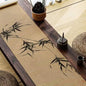 Asian Style Bamboo Table Runner, Ancient Chinese Paintings Zen Table Mat by Unknown