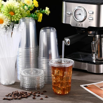 Ziliny 50 Sets 16 oz Clear Plastic Cups - Image 2