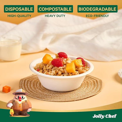 Compostable Disposable Paper Bowl Heavy Duty Soup Containers Biodegradable - Image 3