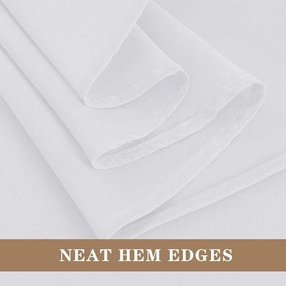 Fitable White Tablecloths for Rectangle Tables, 6 Pack - 70 x 120 Inches - Reusable and Washable Table Clothes for 6-8 Ft Tables, Polyester Fabric Table Covers for Wedding, Party, Banquet