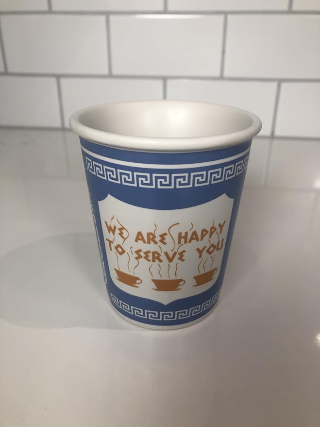 ExceptionLab 10 oz Ceramic New York City Greek Coffee Cup "We are Happy to - Image 2
